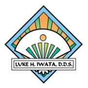 A logo for luke h. iwata d.d.s.