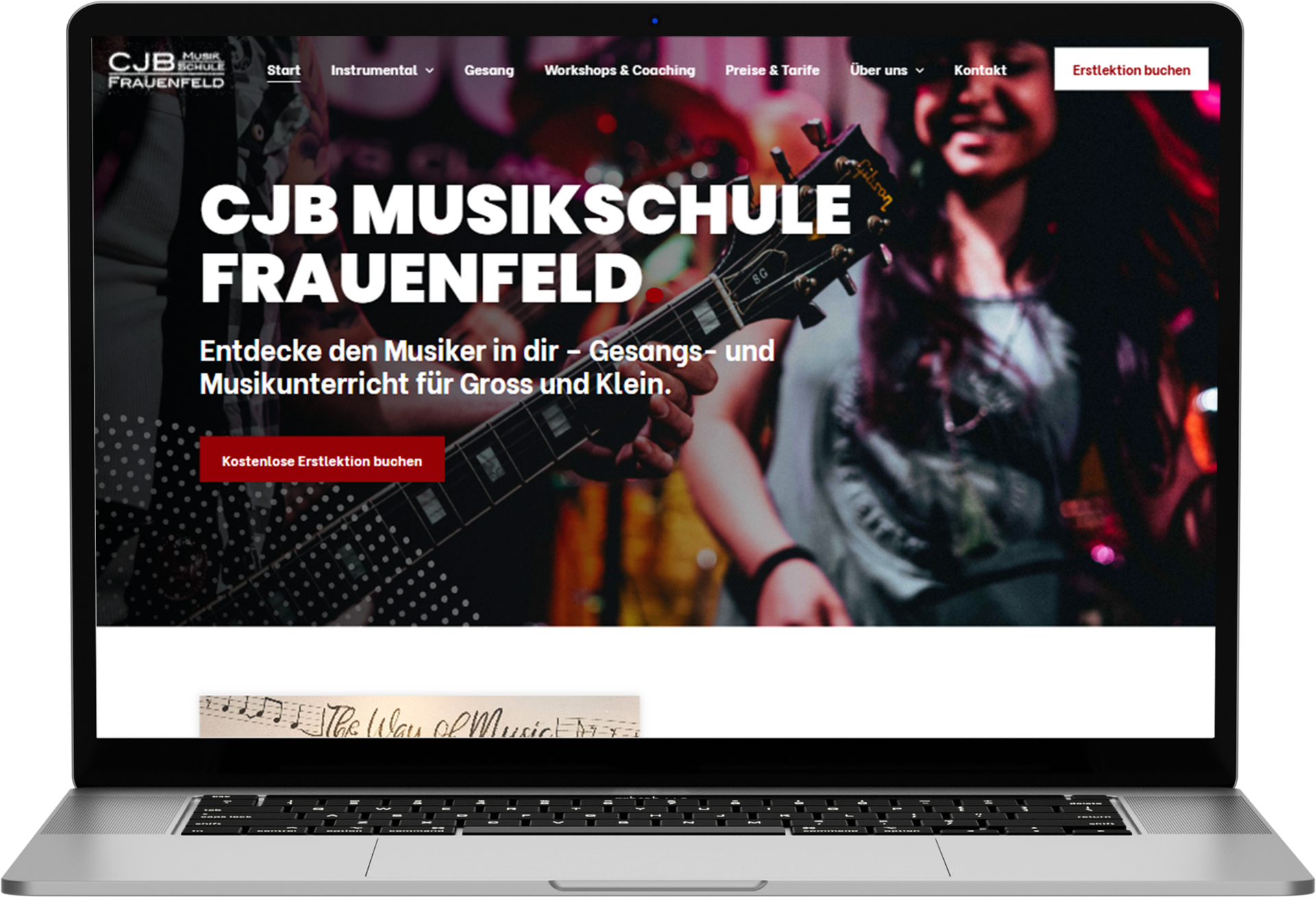 Referenzprojekt Webseite Musikschule-frauenfeld.ch Desktop