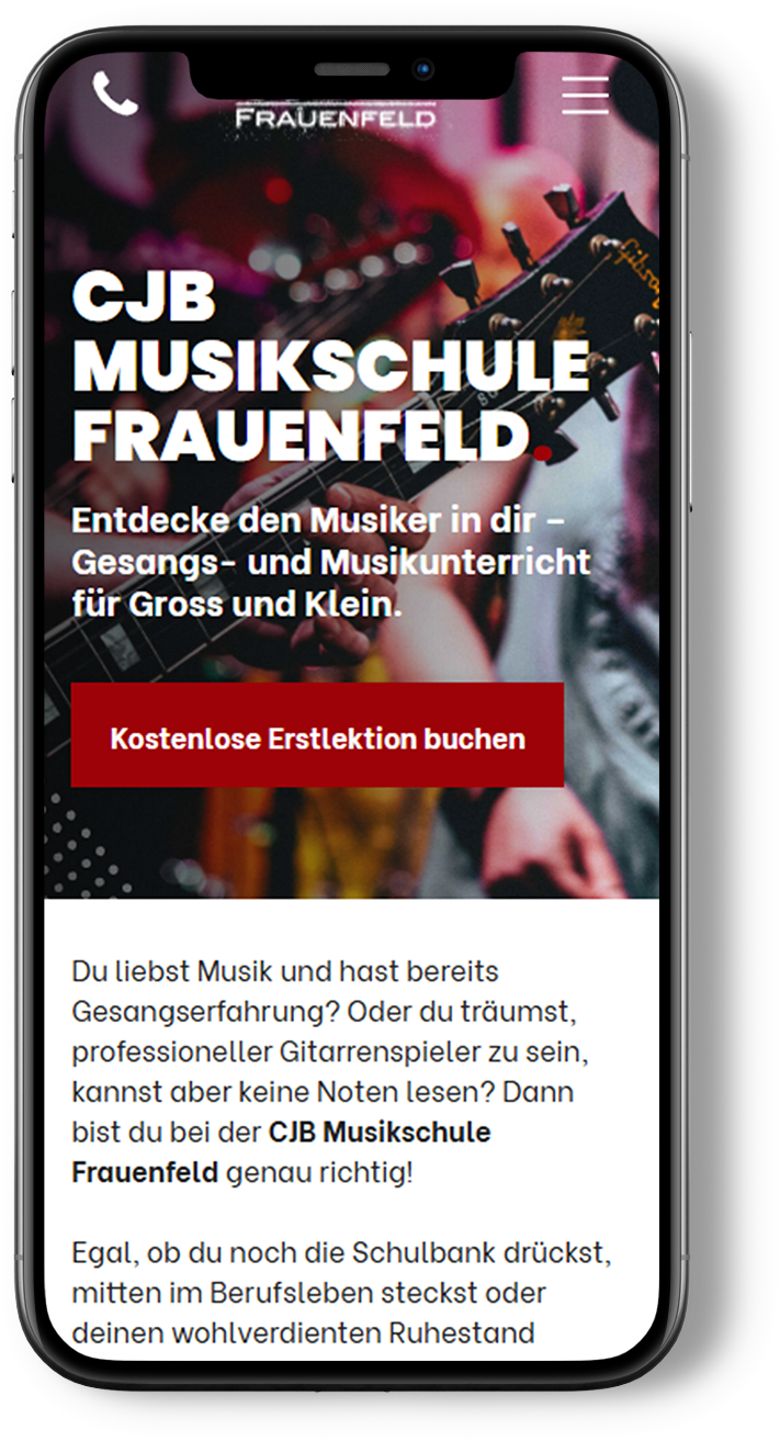 Referenzprojekt Webseite Musikschule-frauenfeld.ch Mobile
