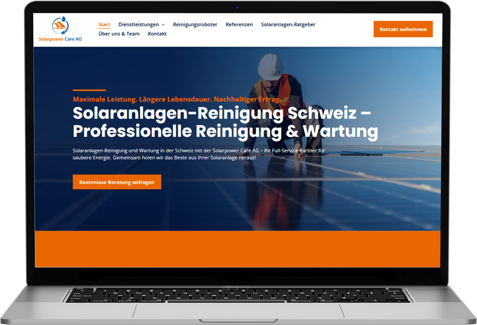 Referenzprojekt Webseite Solaranlagen-reingungen.ch Desktop