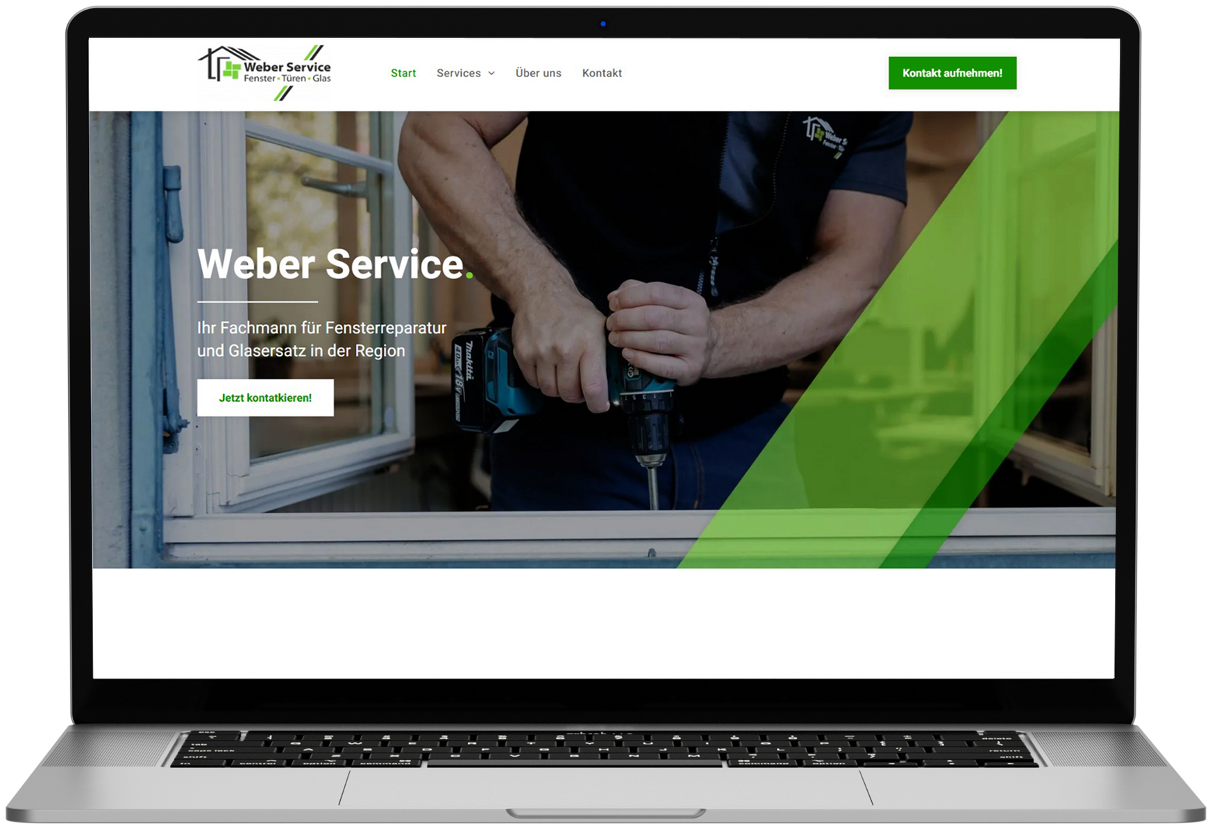 Referenzprojekt Webseite Weberservice.ch Desktop