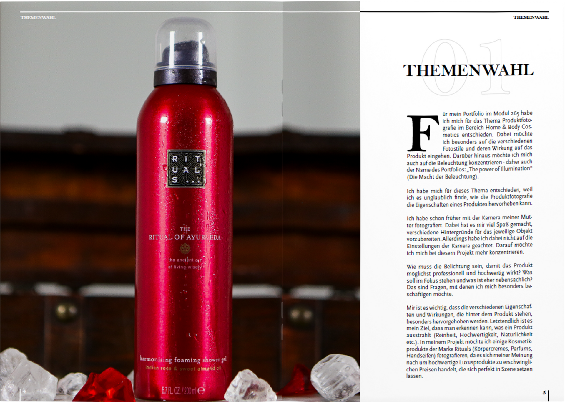 Referenzprojekt Fotografieportfolio Rituals
