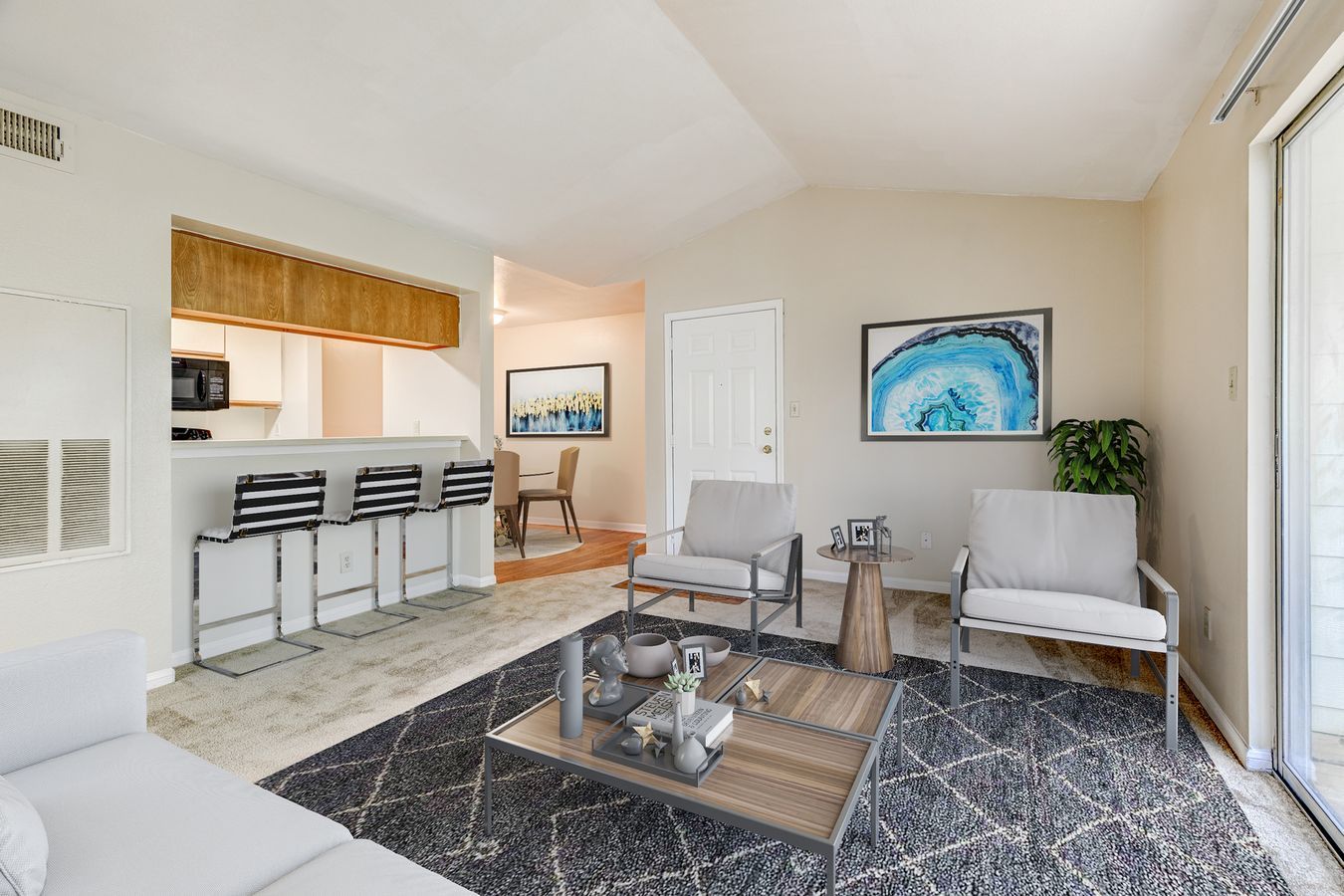 Living room at The Greens at Old St. Augustine in Tallahassee, FL.