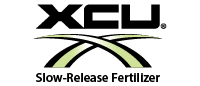 The logo for xcu is a slow release fertilizer.