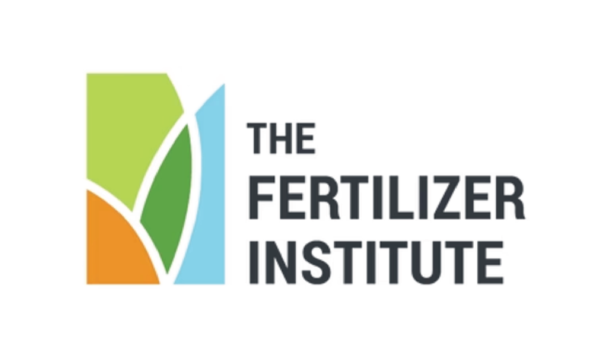 A logo for the fertilizer institute with a green blue and orange design