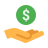 hand with green dollar icon