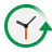clock with round arrow