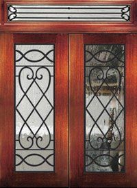 Iron Grill Glass | Doors with Transom
