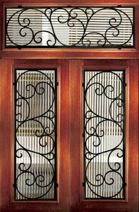 Iron Grill Glass | Doors with Transom