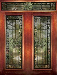 Iron Grill Glass | Doors with Transom