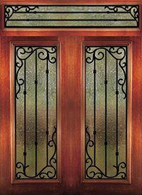 Iron Grill Glass | Doors with Transom