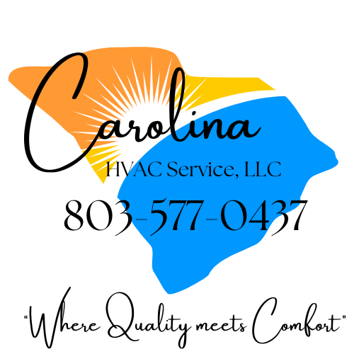 A logo for carolina hvac service llc where quality meets comfort