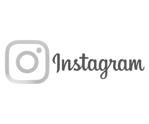 A black and white image of the instagram logo on a white background.