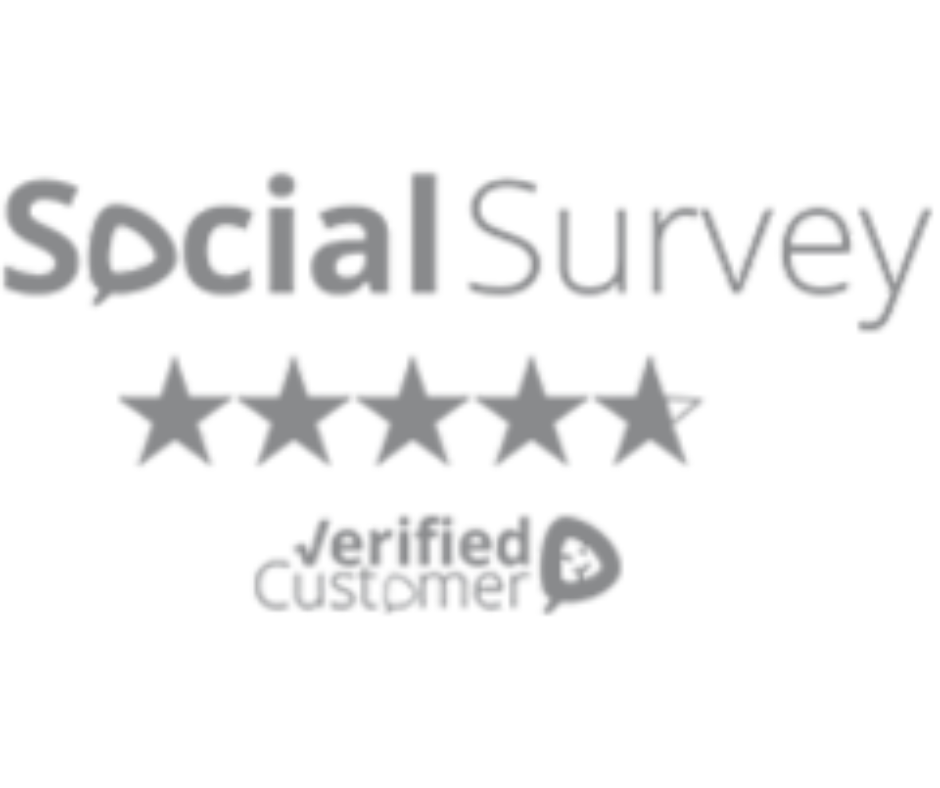 A logo for social survey with five stars