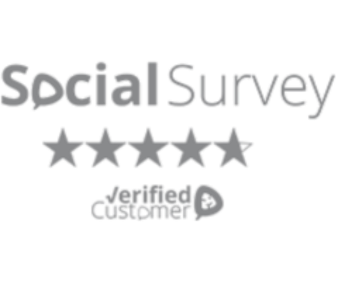 A logo for social survey with five stars
