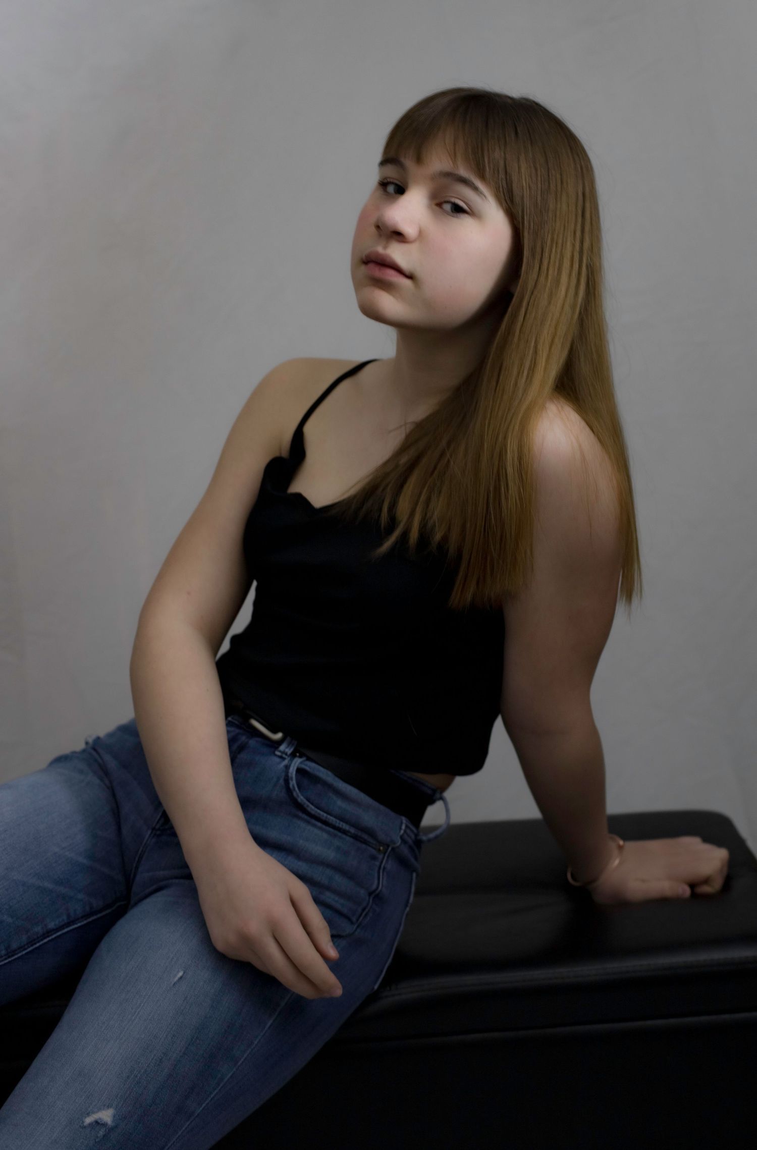 A young woman posing for a photograpy