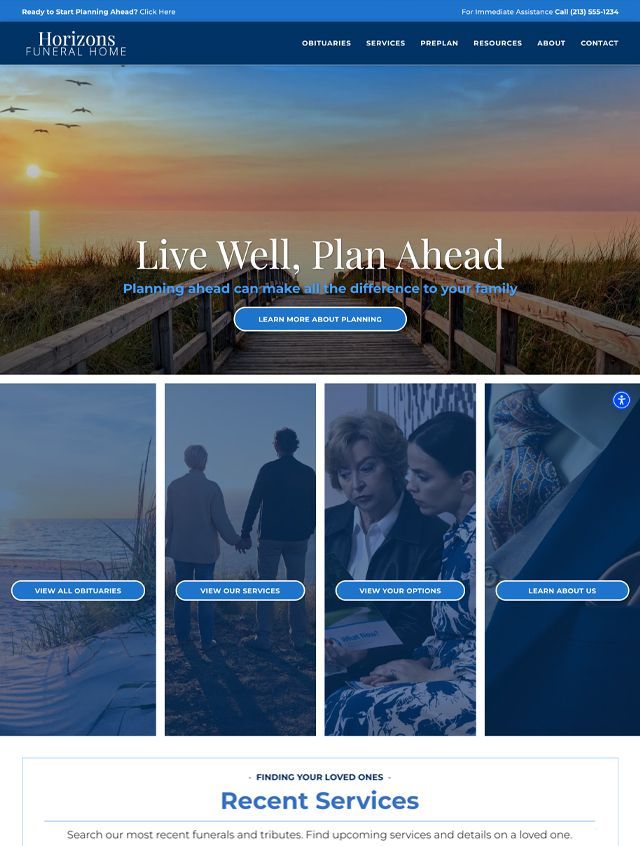 A screenshot of a website that says `` live well , plan ahead ''.