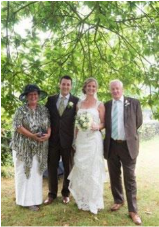 Complete family dressed