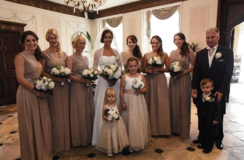 Bride and bridesmaid dresses