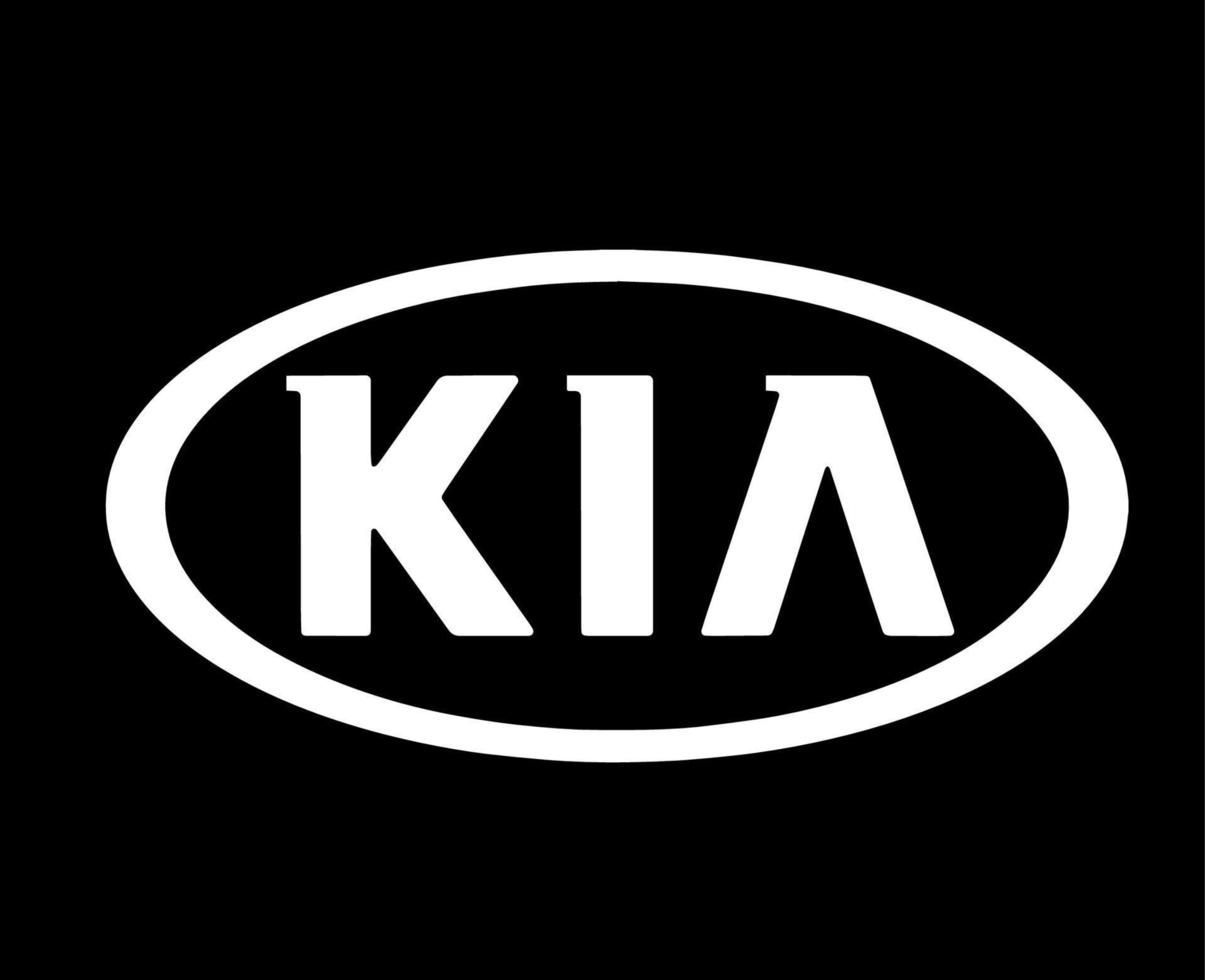 White KIA logo in a white oval on a black background.