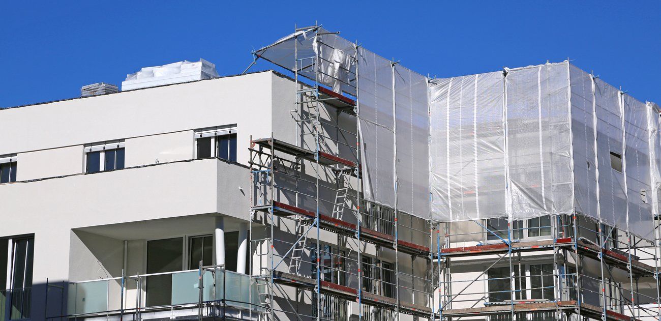 Partly Scaffolding On White Building — San Francisco, CA — Pacific Scaffold Co.