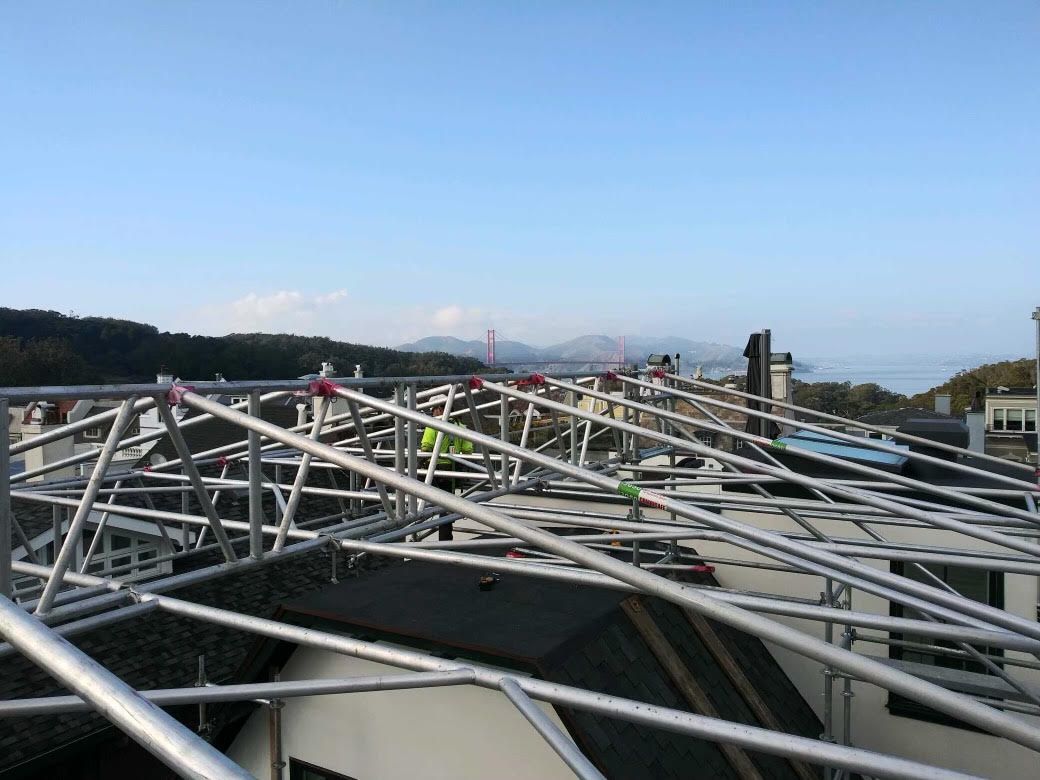 Clear Span Temporary Roof System San Francisco Bay Area Pacific Scaffold Co Inc