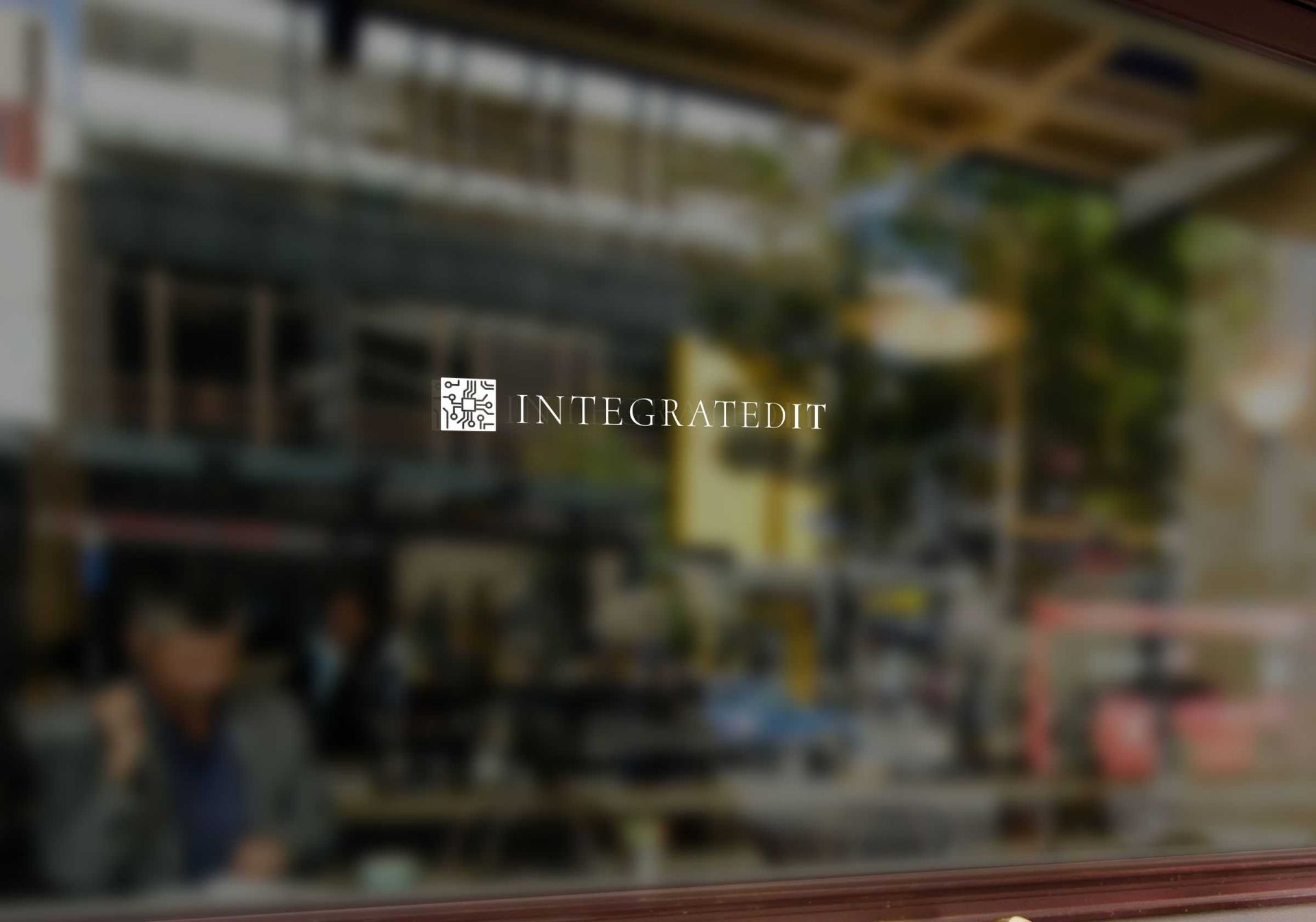 Blurred storefront with