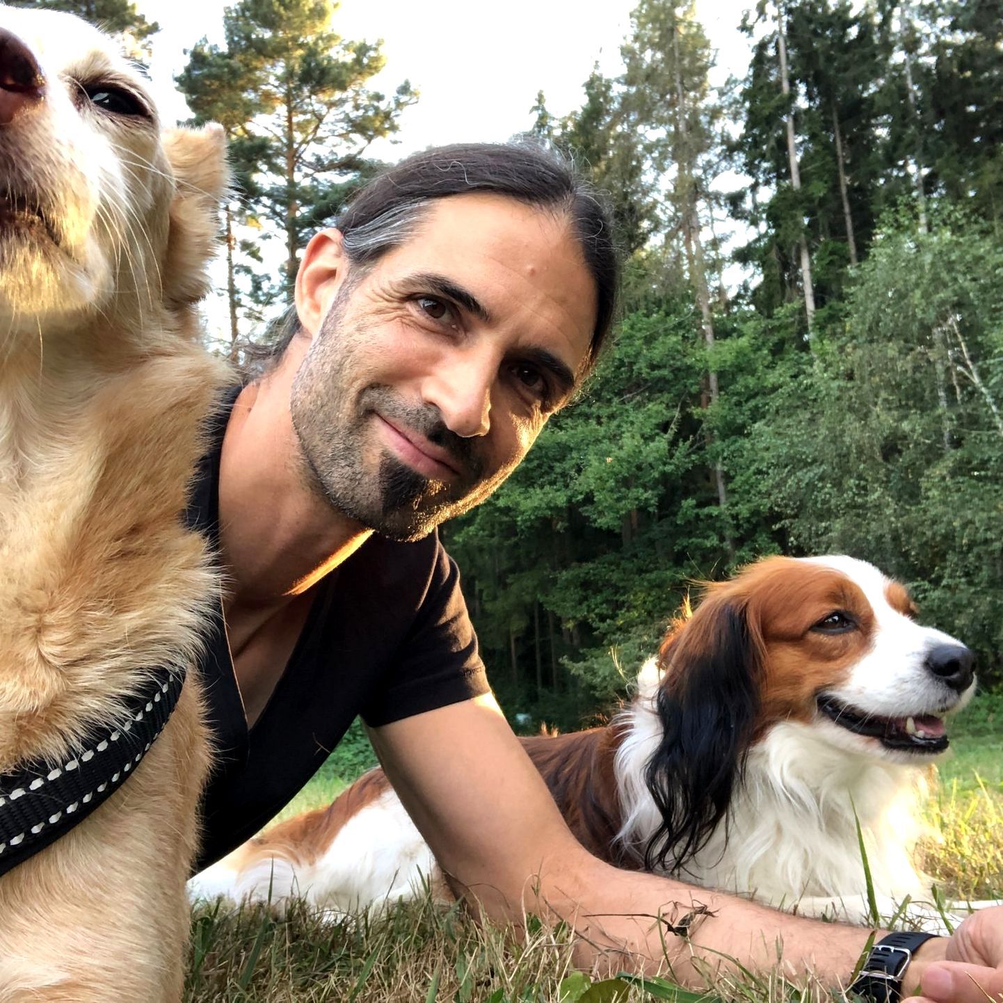 Frank Holzhauer Hundetrainer aus Schellbronn mit Dobby und Hicks