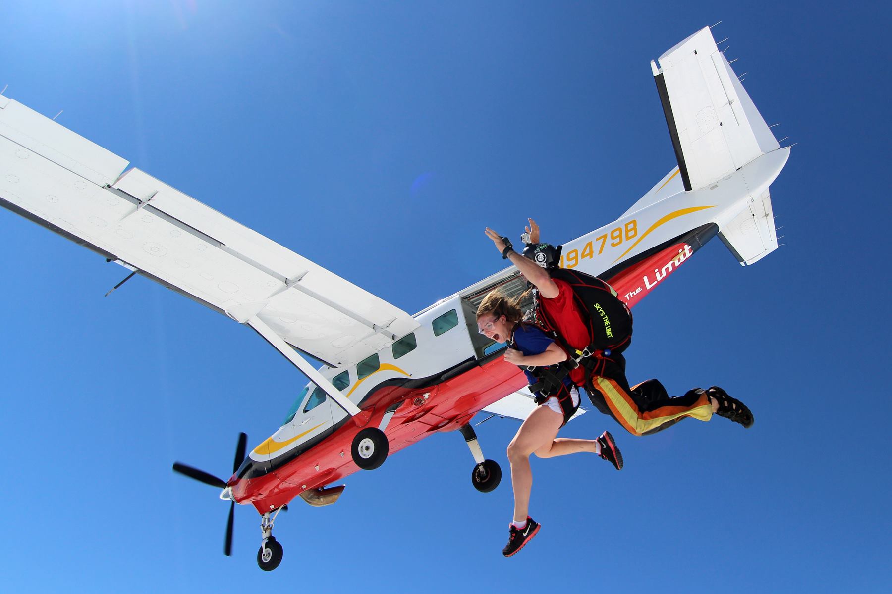 Tandem Skydive with Handy Cam Sky's The Limit Skydiving Center