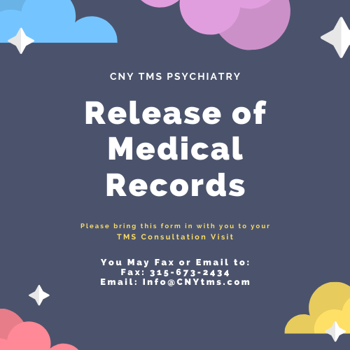 A poster that says release of medical records on it