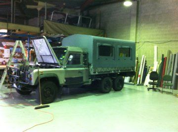 truck with open engine