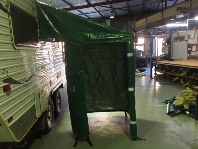 portalet with cover left side little bit close up