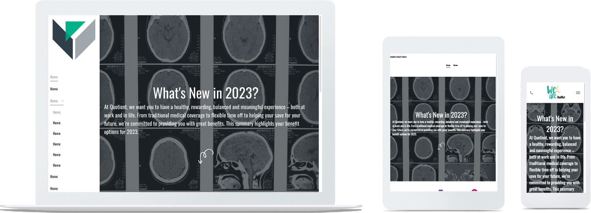 a laptop a tablet and a cell phone are shown