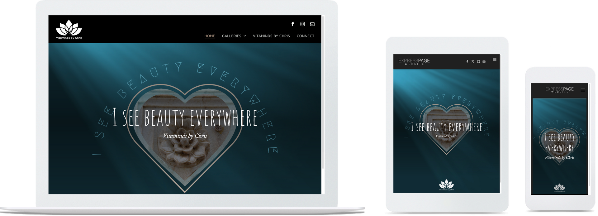 a laptop , tablet , and cell phone with a heart on the screen .