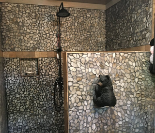 Baths — Modern Bathroom With Stone Walls in Marienville, PA