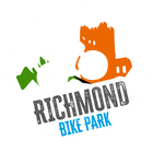 The logo for richmond bike park has a gear on it.