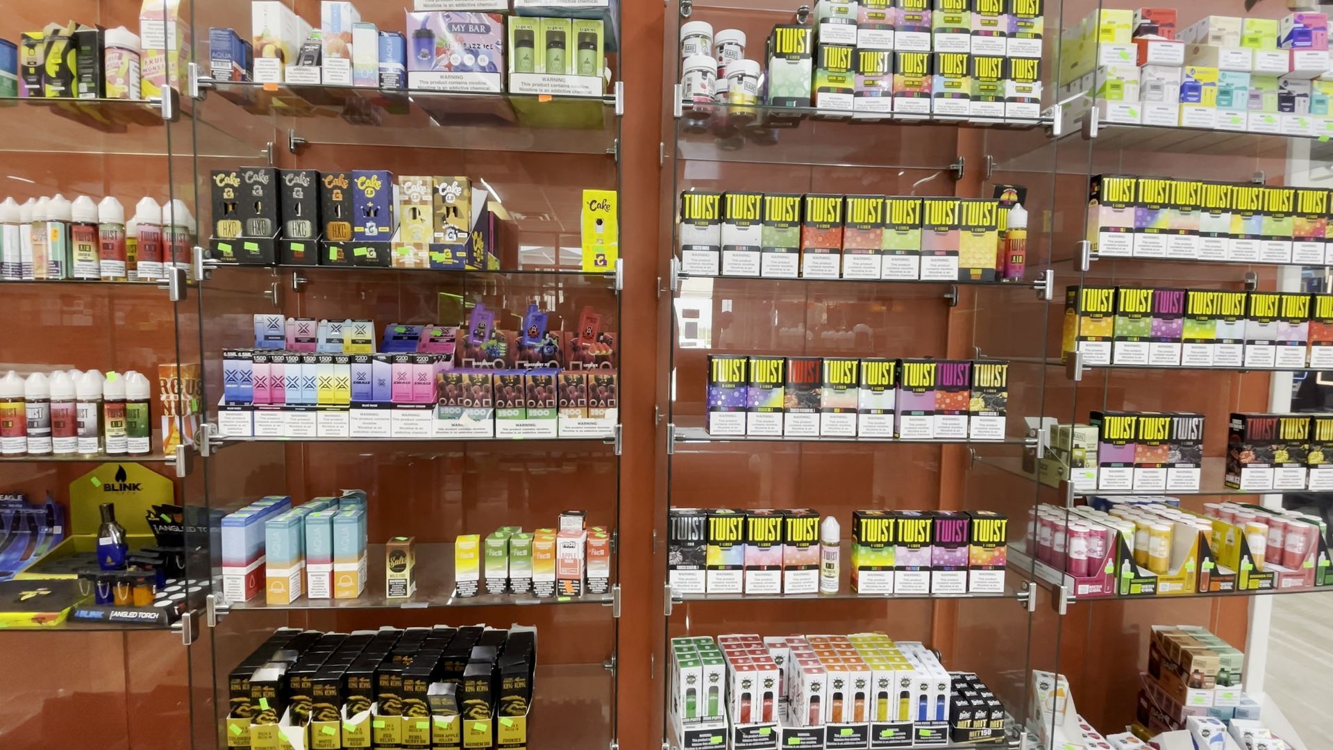 A store filled with lots of different types of cigarettes.