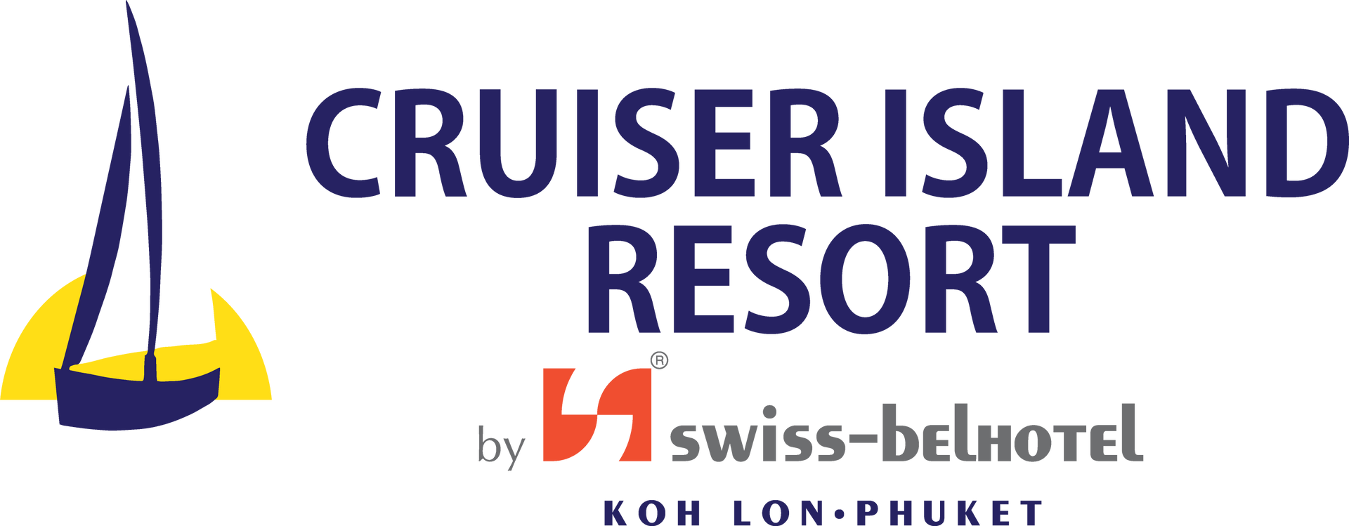 The logo for grand swiss-belhotel is red and white