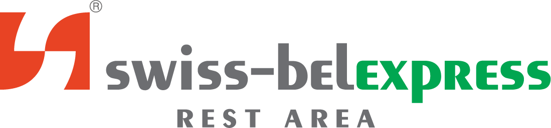 The logo for grand swiss-belhotel is red and white