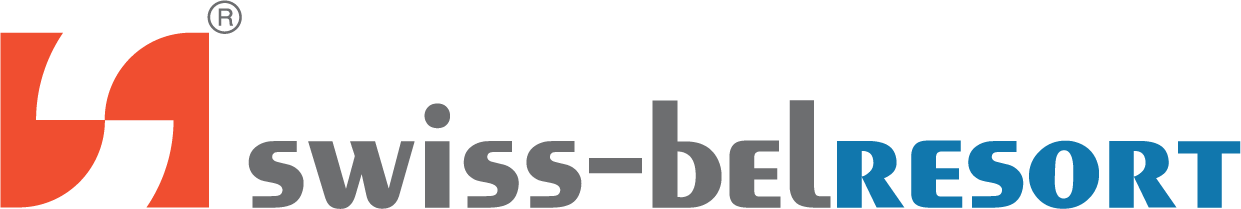 The logo for grand swiss-belhotel is red and white