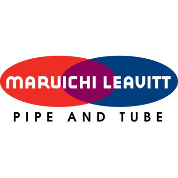 Logo for Maruichi Leavitt, featuring overlapping red and blue ovals with white text.
