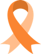 Orange awareness ribbon, two shades, for kidney cancer, leukemia, and other causes.