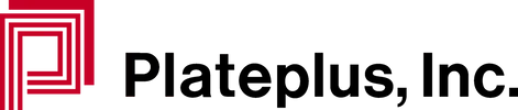 Plateplus, Inc. logo with a red square graphic and black text.
