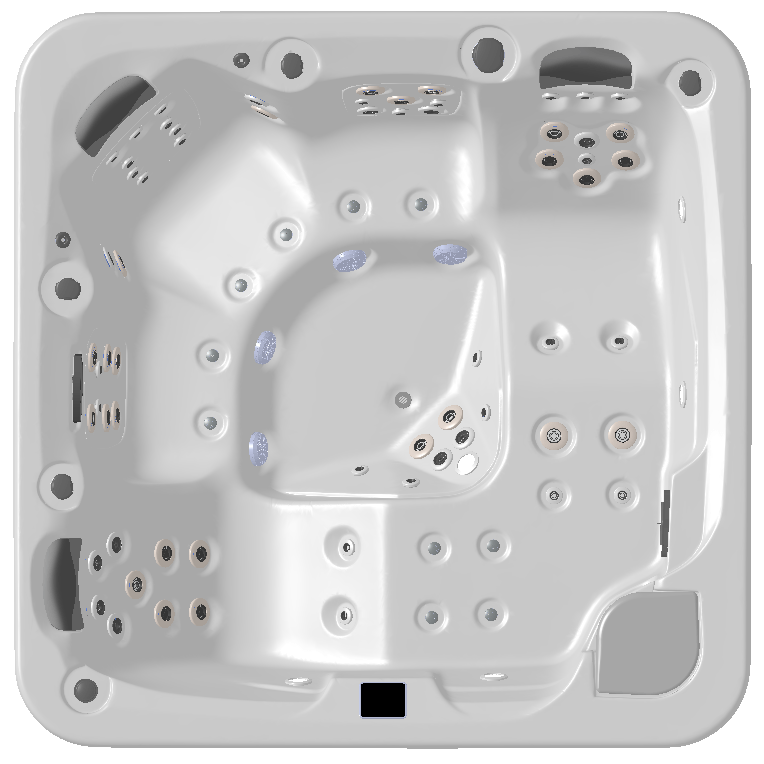 the inside of the essence hot tub from hypa spa