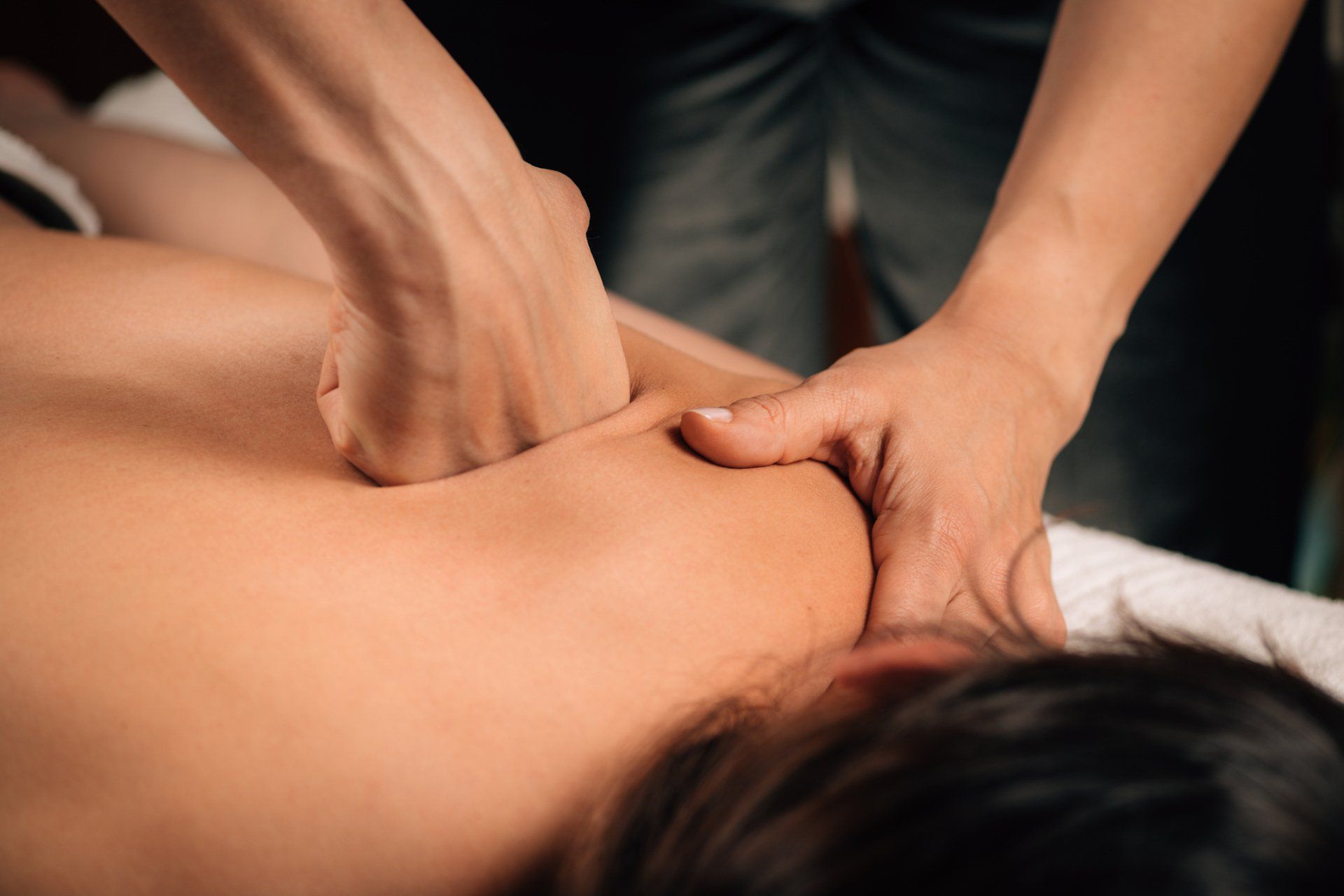 Woman Having Deep Tissue Massage - Hopewell Junction, NY - Relax At Home Massage