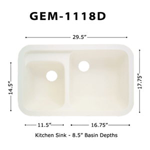 Composite Sinks — GEM-1118D 8.5