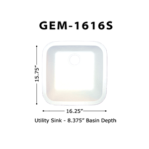 Vanity Sink — GEM-1616S 8.375