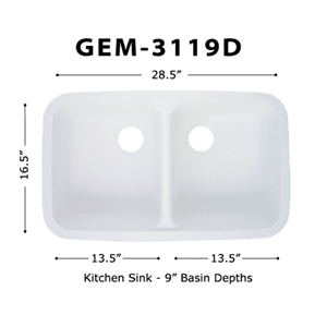 Handmade Sink — GEM-3119D 9