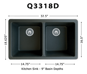 Quartztone Granite Sink — Q-3318D 9