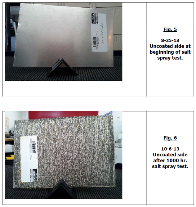Uncoated Side at Beginning of Salt Spray Test — Virginia Beach, VA — Hybrid Coatings, LLC